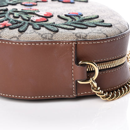 Gucci GG Supreme Monogram Floral Embroidered Mini Chain Shoulder Bag Beige Tuscany 10 of 17