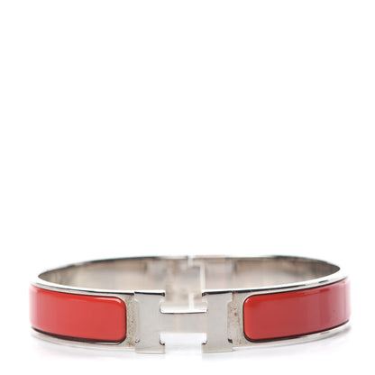 Hermes Enamel Narrow Clic Clac H Bracelet GM Red 1 of 5