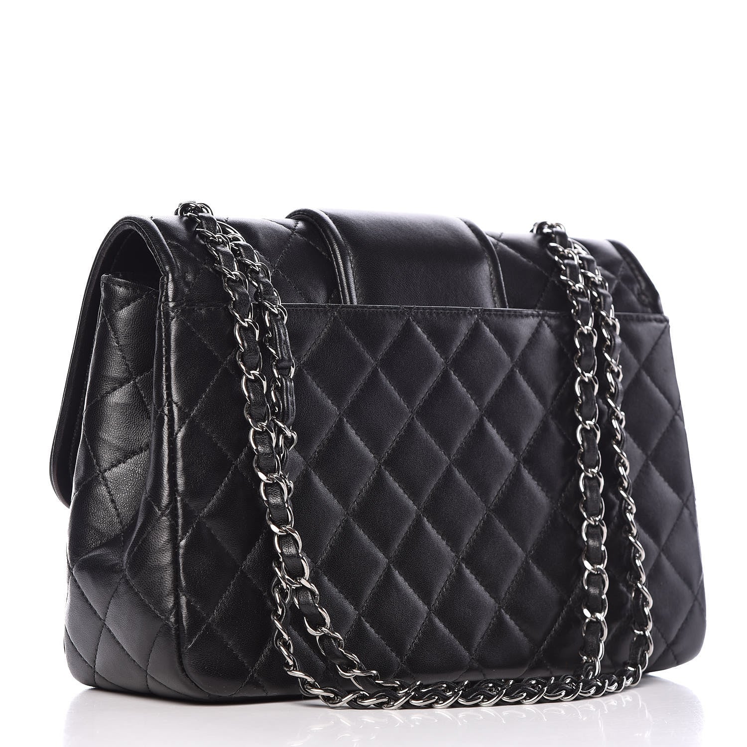 Chanel Lambskin Quilted Elementary Chic Flap Black 4 of 11
