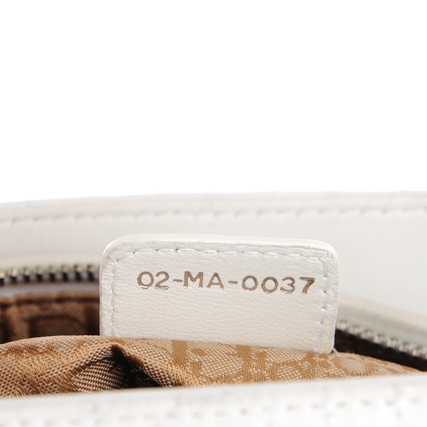 Lambskin Cannage Medium Lady Dior White