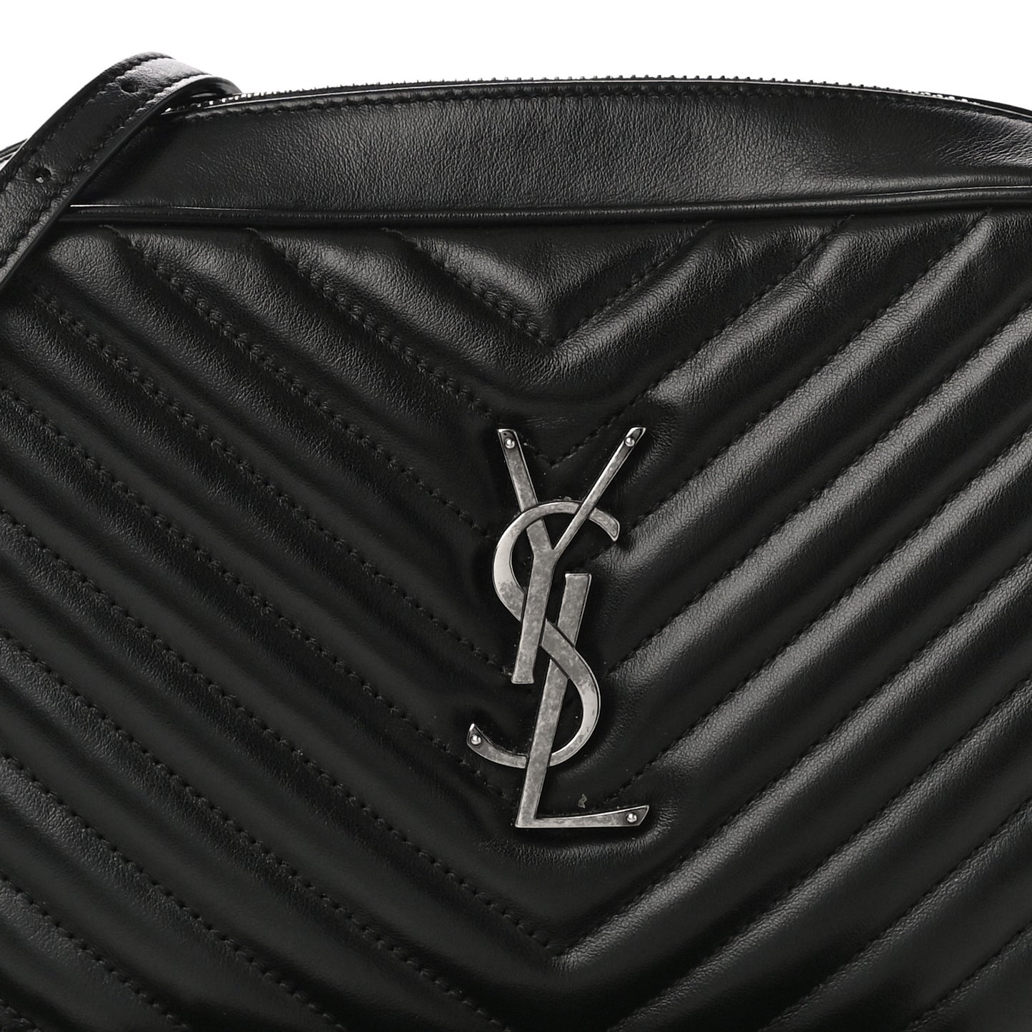 Calfskin Matelasse Monogram Lou Camera Bag Black