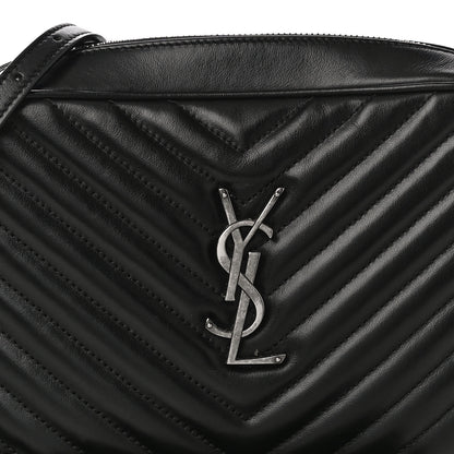 Saint Laurent Calfskin Matelasse Monogram Lou Camera Bag Black 7 of 10