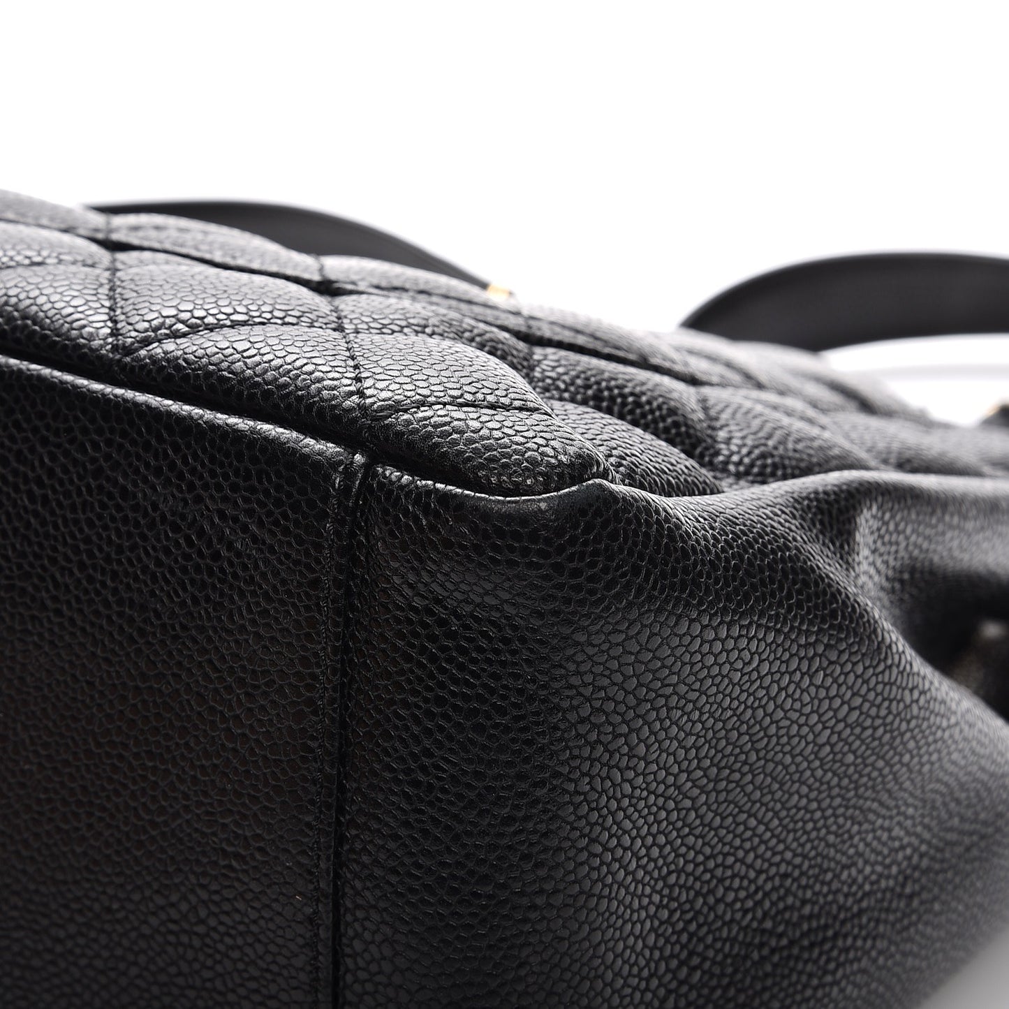 Caviar Quilted Grand Shopping Tote GST Black