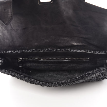 Proenza Schouler Lambskin Raffia PS1 Pochette Clutch Black 6 of 10