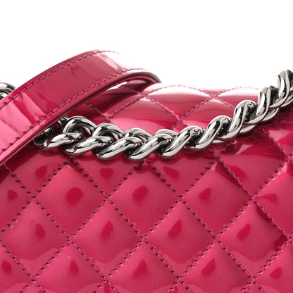 Chanel Metallic Patent Calfskin Quilted Small Boy Flap Pink 8 of 11