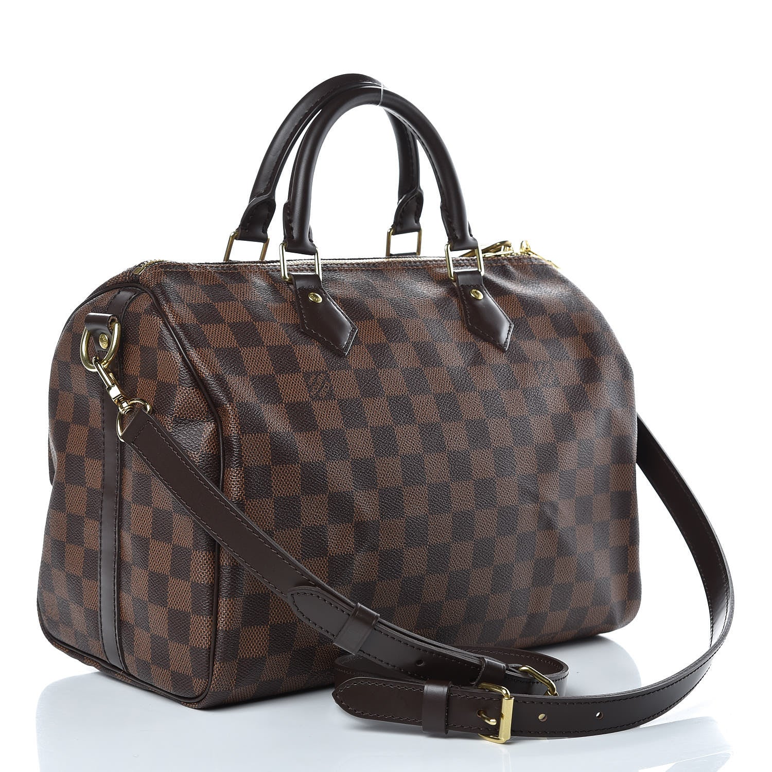 Louis Vuitton Damier Ebene Speedy Bandouliere 30 3 of 10