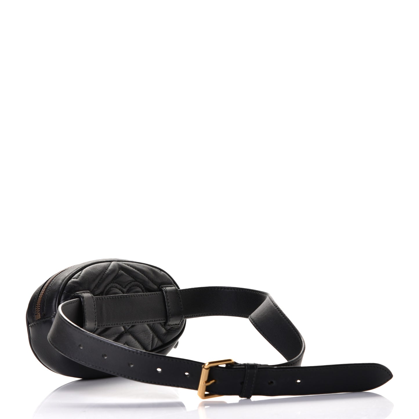 Calfskin Matelasse GG Marmont Belt Bag 75 30 Black