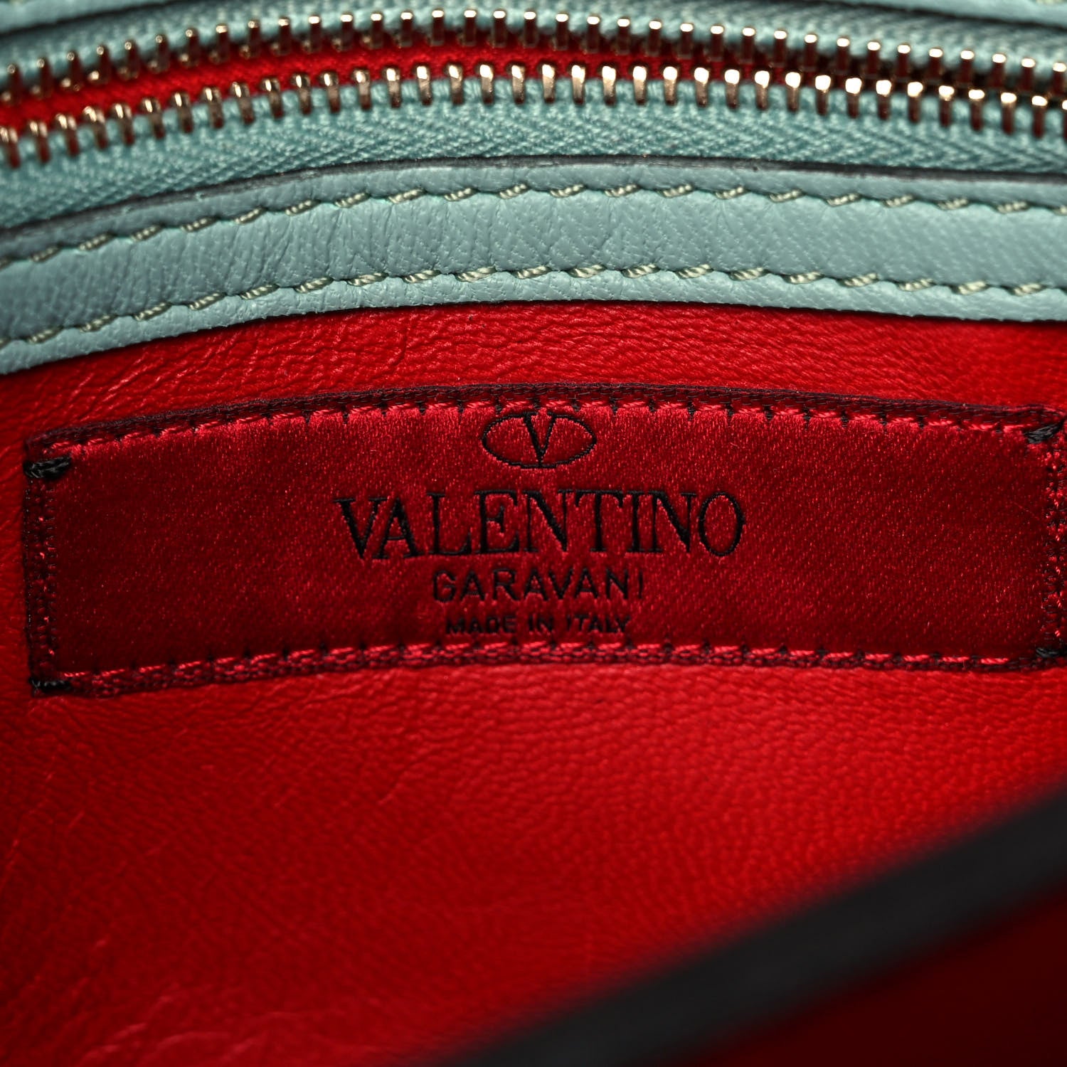 Valentino Garavani Nappa Rockstud Wristlet Clutch Morning Dew 6 of 8