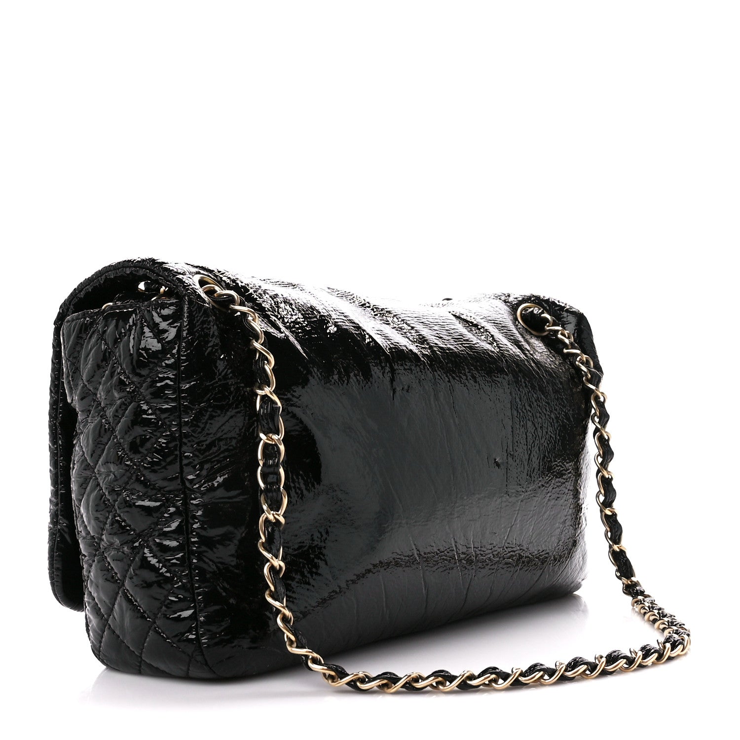 Chanel Vinyl Medium Rock and Chain Flap Black 3 of 12