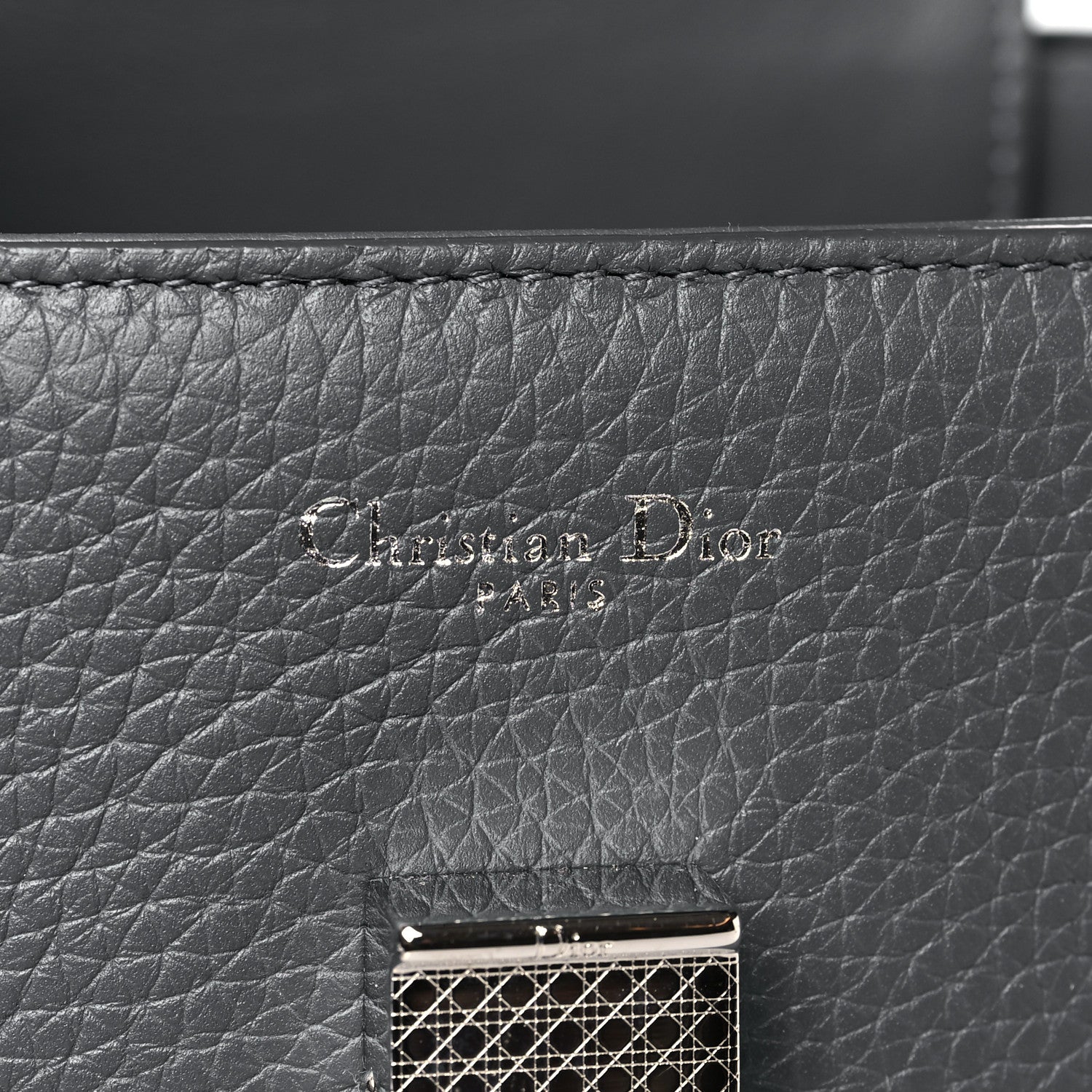 Christian Dior Bullcalf Large Diorever Flap Meteorite Grey 8 of 11