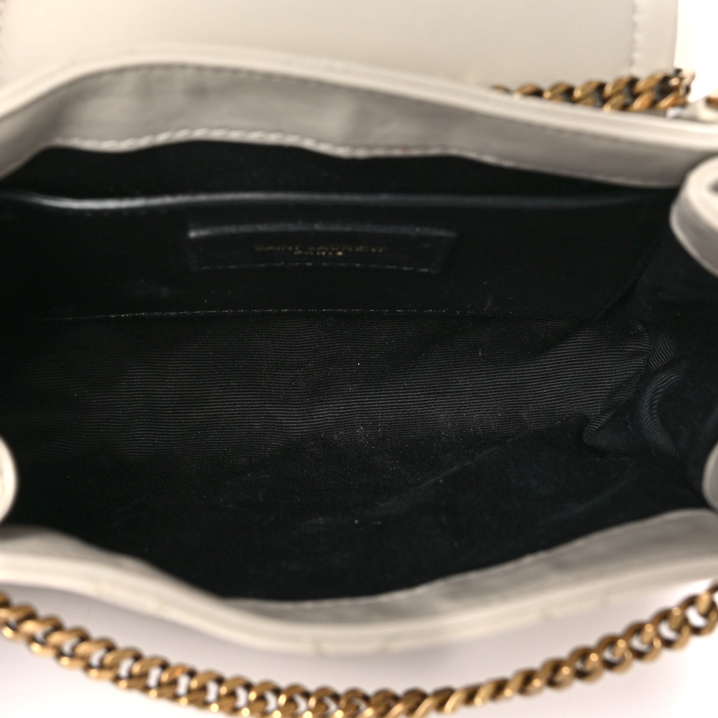 Lambskin Quilted Monogram Mini Nolita Blanc Vintage