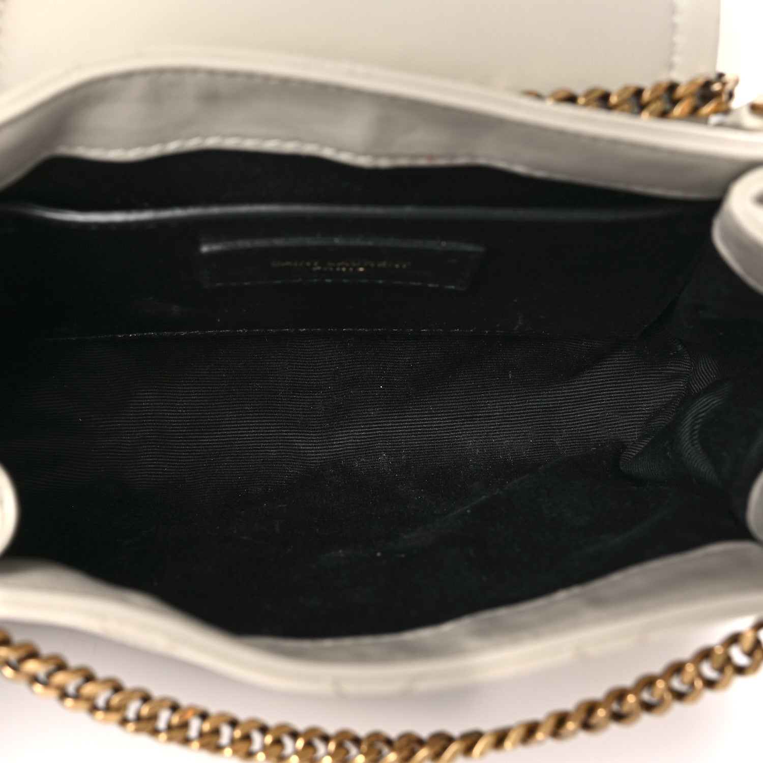 Saint Laurent Lambskin Quilted Monogram Mini Nolita Blanc Vintage 5 of 9