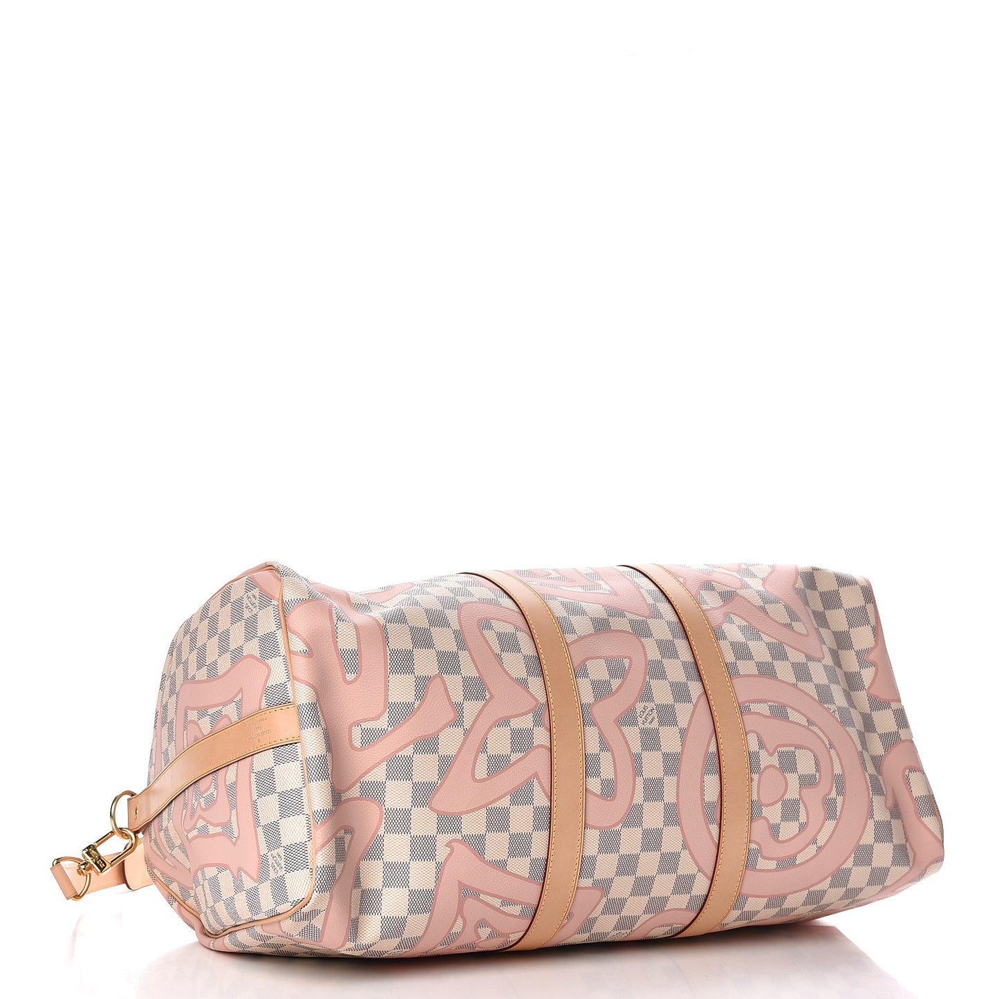 Damier Azur Tahitienne Keepall Bandouliere 50 Rose Ballerine