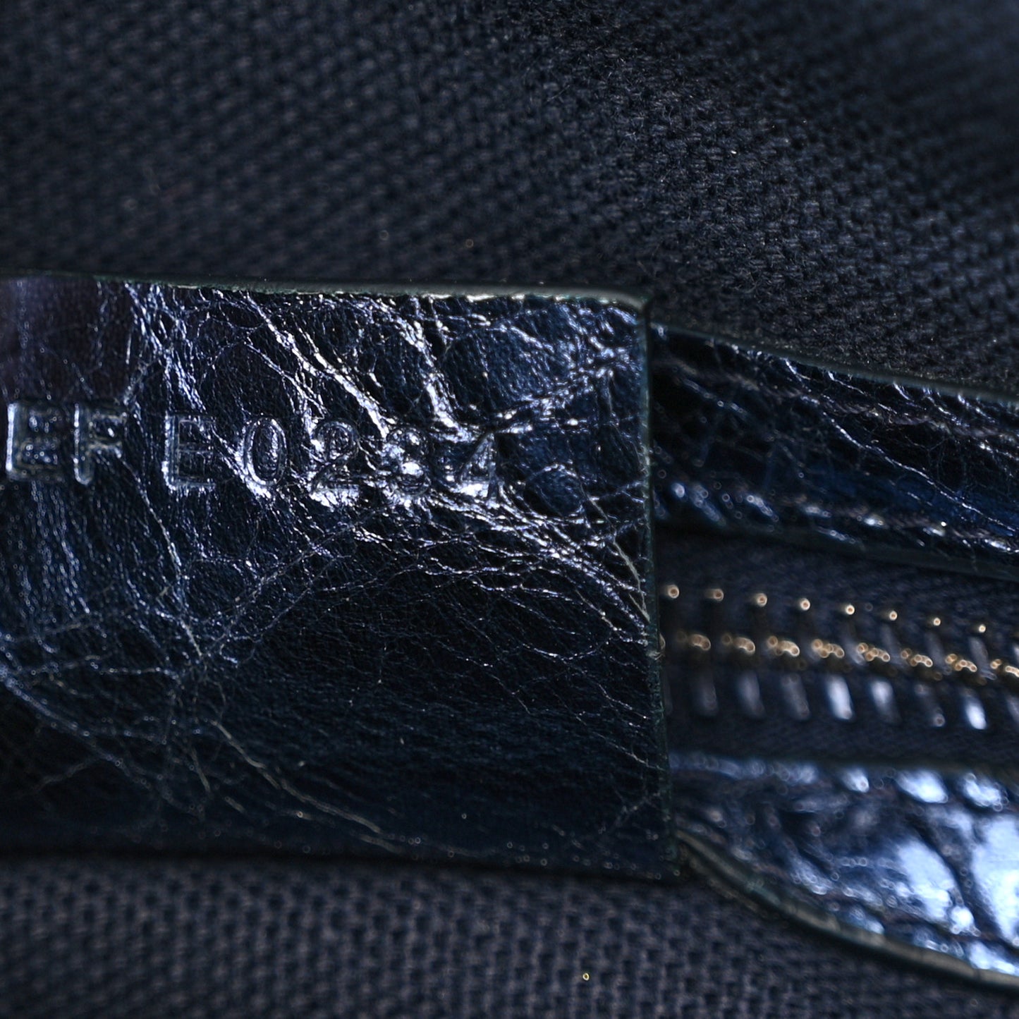 Metallic Calfskin Medium Voyou Bag Navy