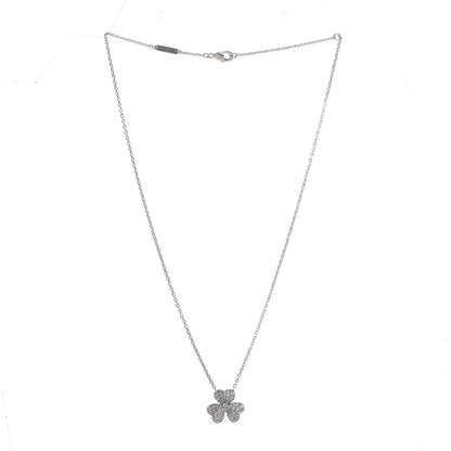 Van Cleef & Arpels 18K White Gold Diamond Small Frivole Pendant Necklace 3 of 7