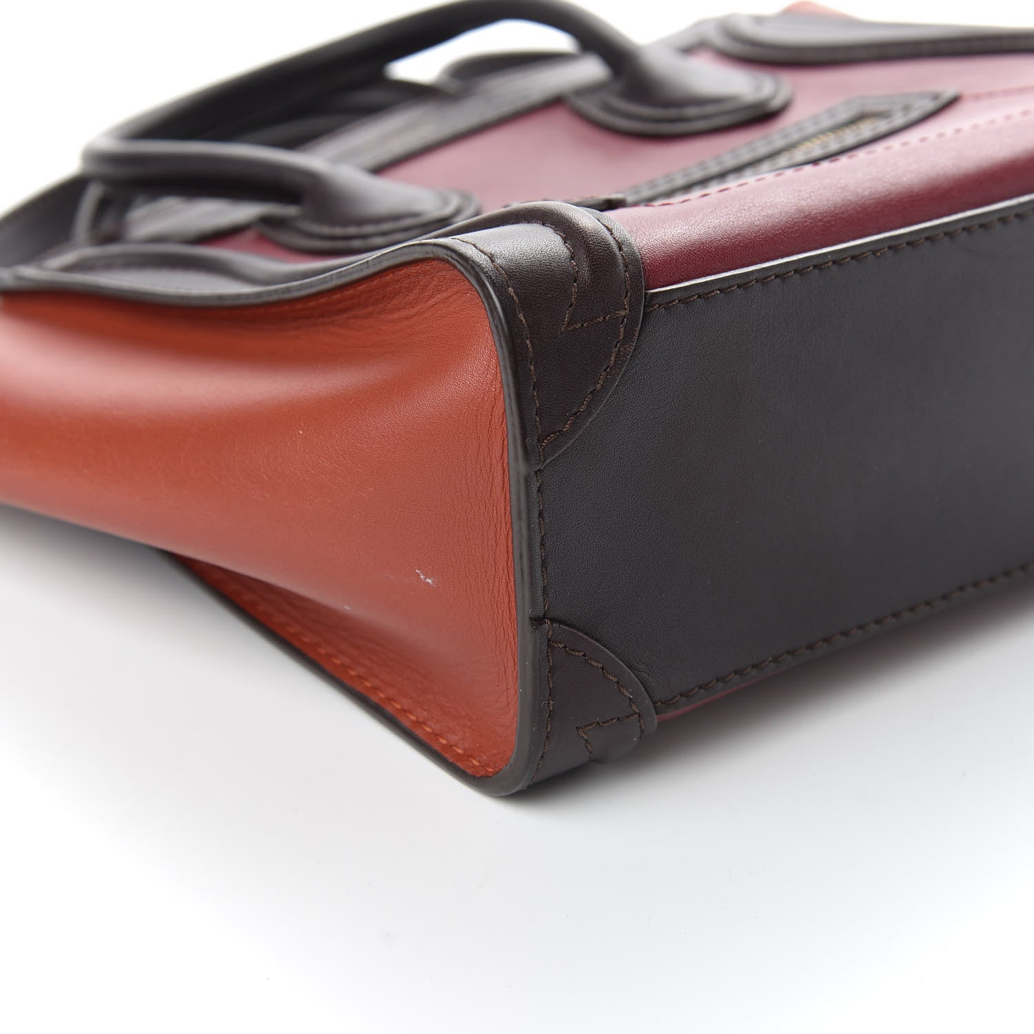 Celine Satin Calfskin Nano Tri-Color Luggage Orchid 10 of 11