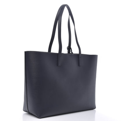 Saint Laurent Calfskin Large Shopping Tote Deep Marine 3 of 9