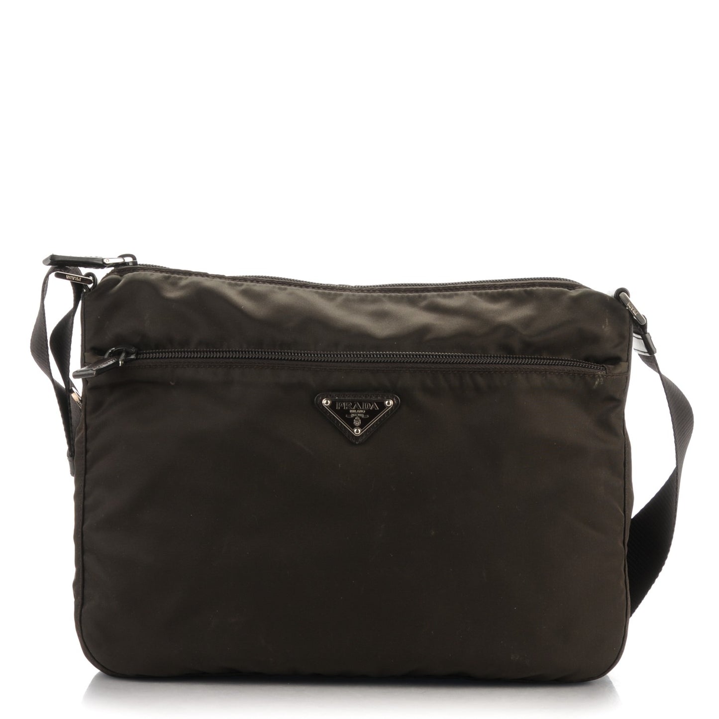 Nylon Vela Flat Messenger Bag Ebano