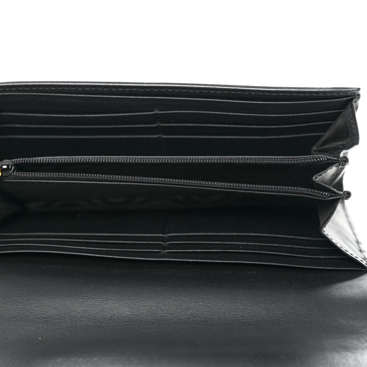 Calfskin GG Supreme Monogram Continental Wallet Black
