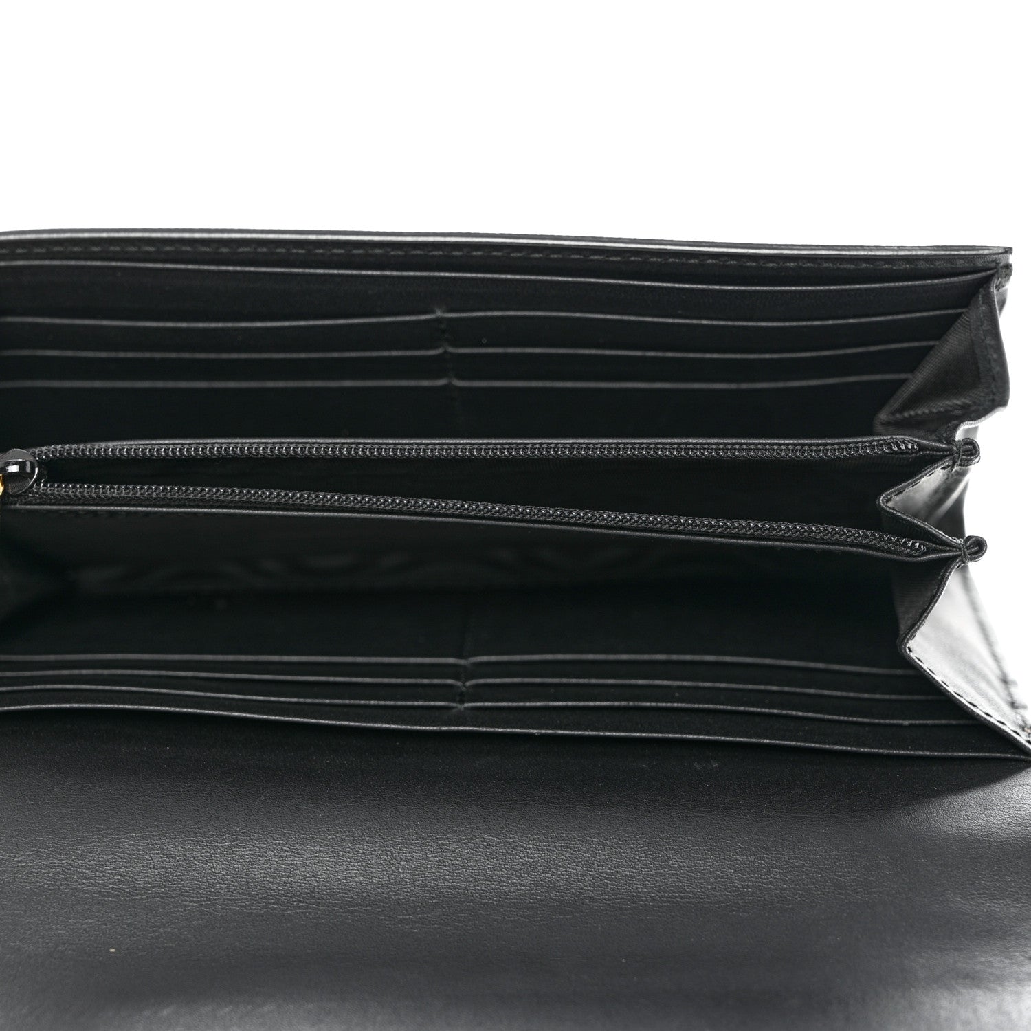 Gucci Calfskin GG Supreme Monogram Continental Wallet Black 5 of 9