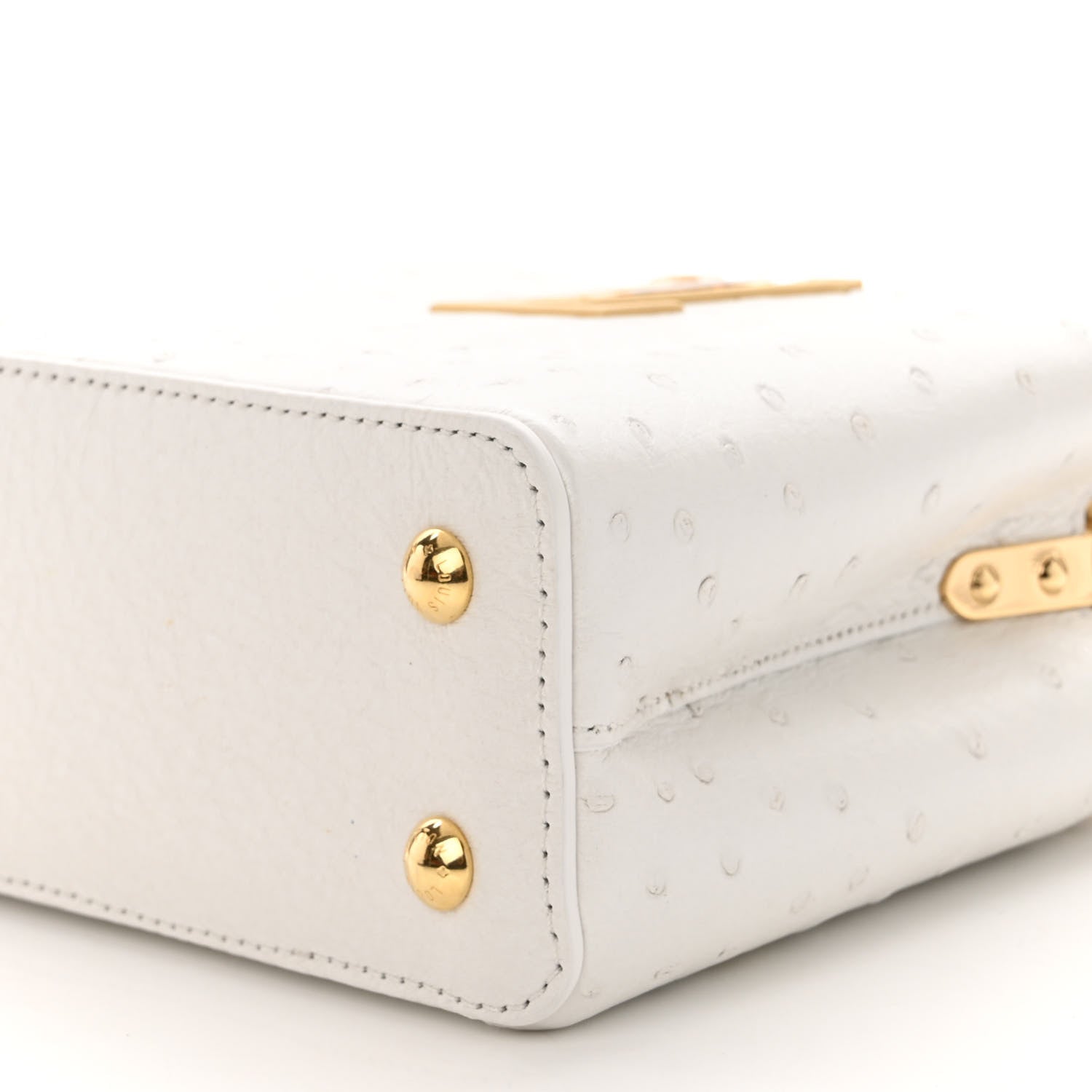 Louis Vuitton Ostrich Capucines Mini White 9 of 10