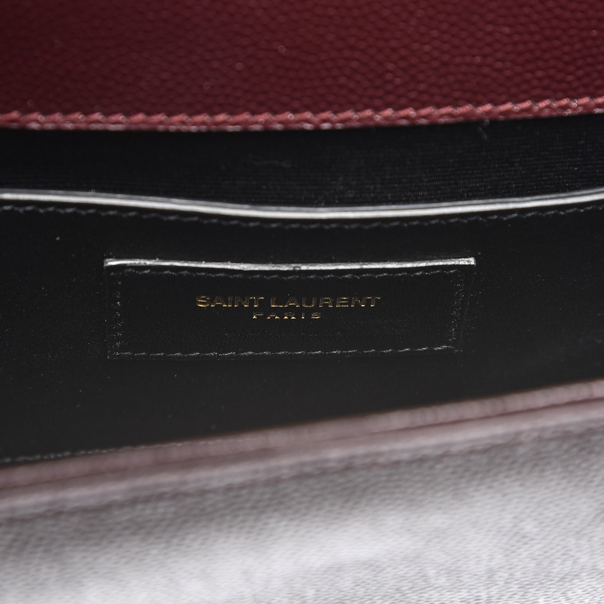 Saint Laurent Grain De Poudre Classic Monogram Clutch Amaranto 7 of 7