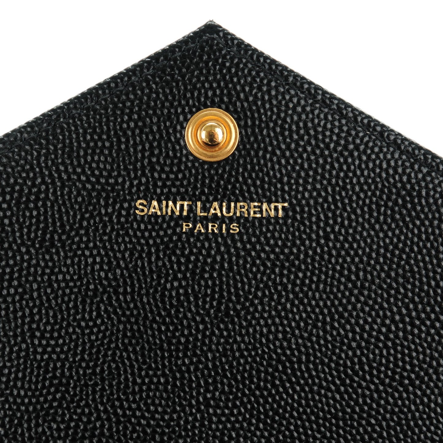 Grain De Poudre Matelasse Chevron Monogram Chain Wallet Black