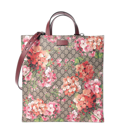 Gucci Soft GG Supreme Monogram Blooms Vertical Tote Beige Multicolor Dry Rose 1 of 12