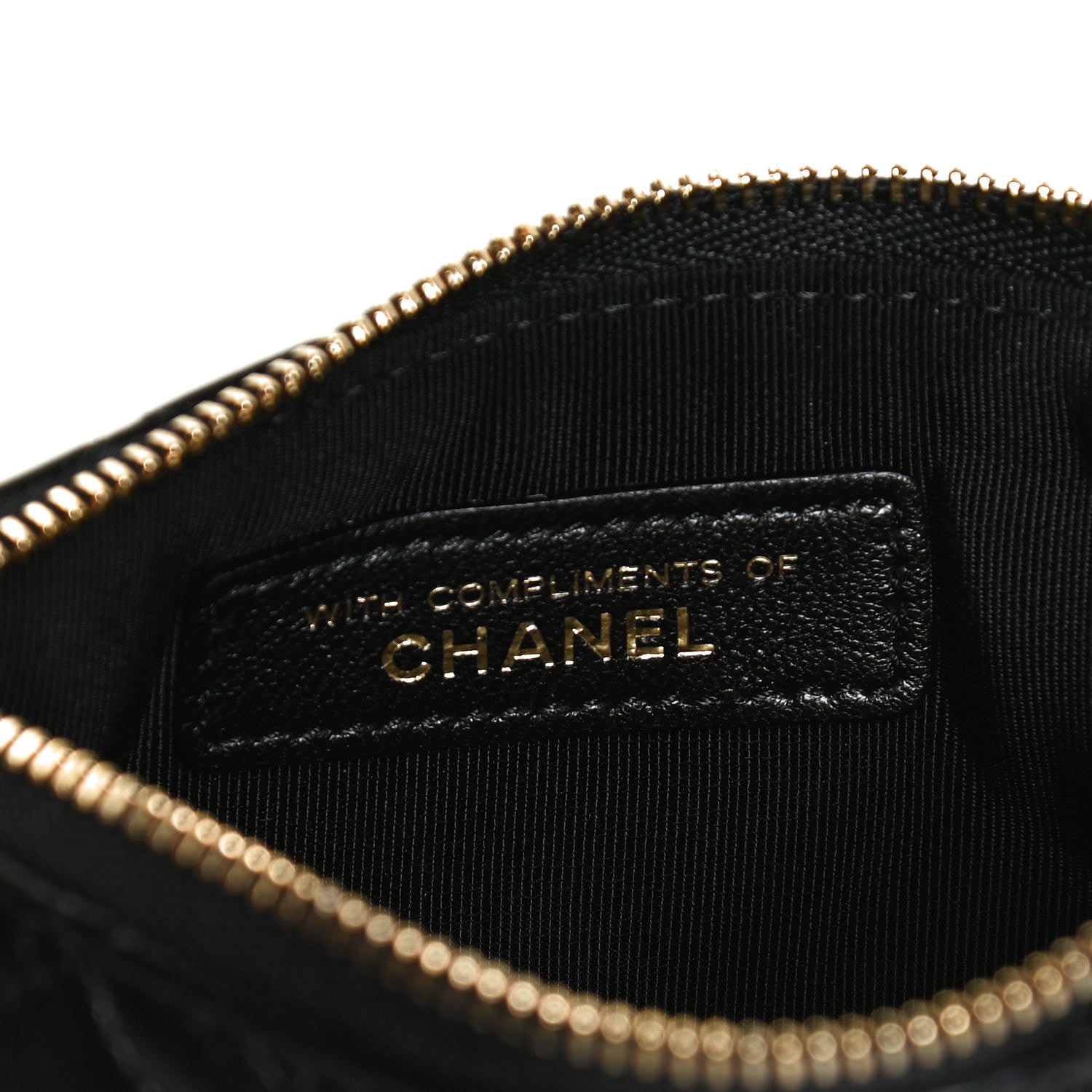 Chanel Lambskin Quilted Small No. 5 Cosmetic Case Black 7 of 12