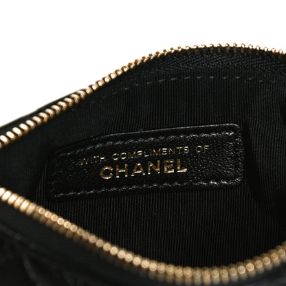 Chanel Lambskin Quilted Small No. 5 Cosmetic Case Black 7 of 12