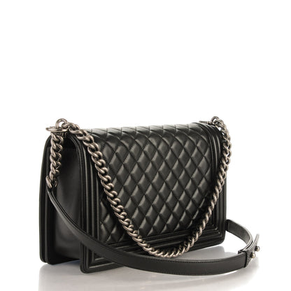 Chanel Lambskin Quilted New Medium Boy Flap Black 3 of 7