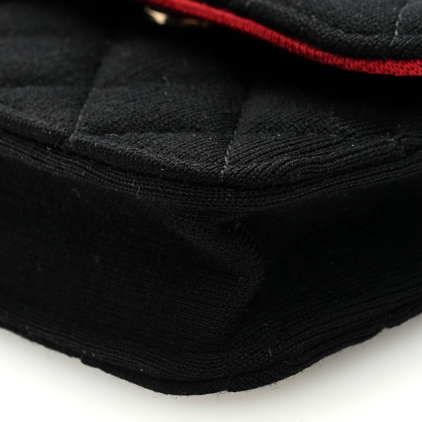 Jersey Quilted Micro Mini Flap Black