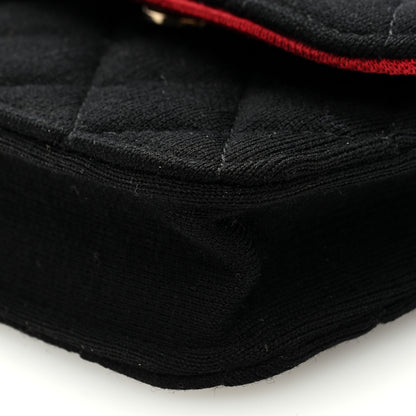 Chanel Jersey Quilted Micro Mini Flap Black 10 of 10
