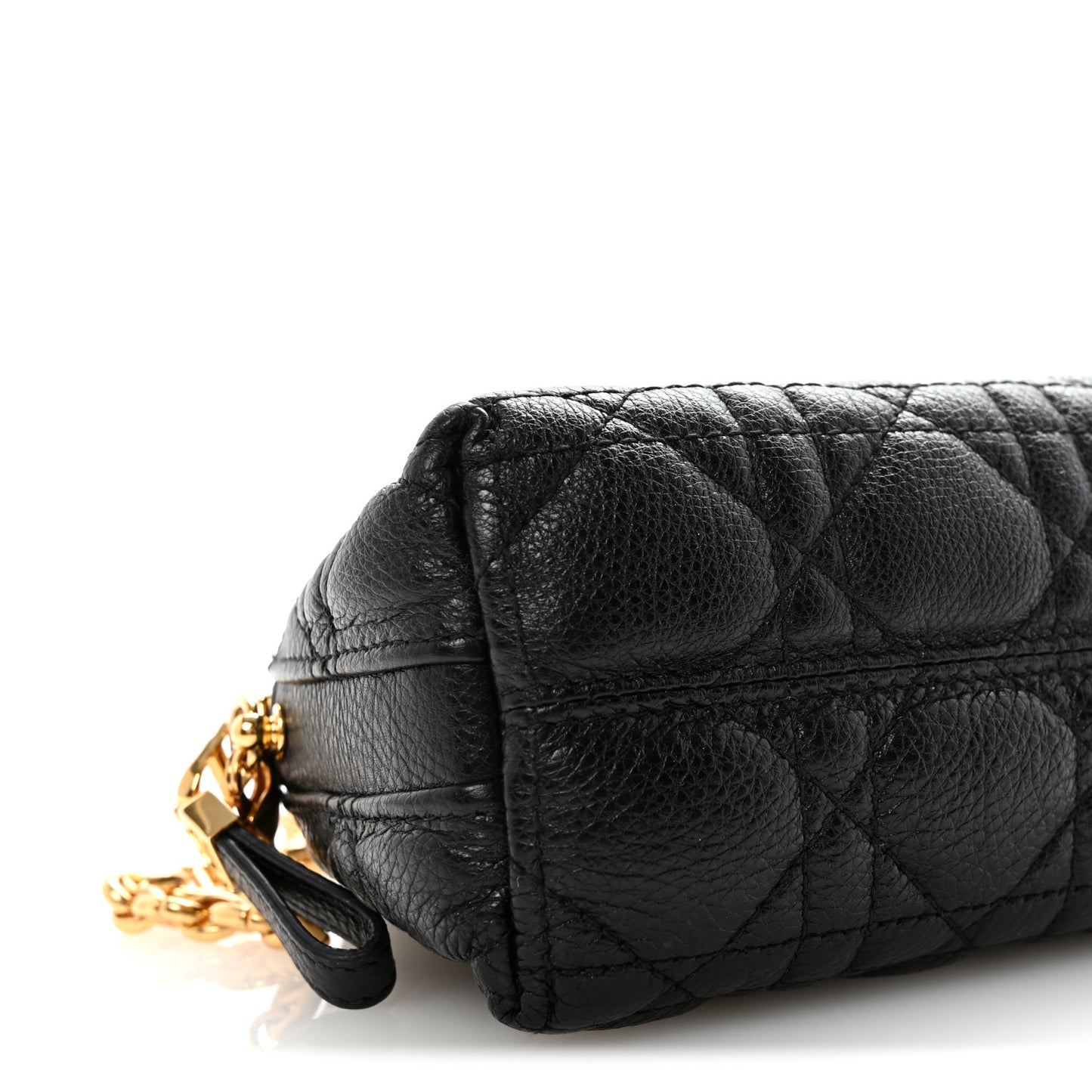 Supple Calfskin Cannage D-Cosy Pouch Black