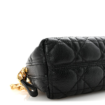 Christian Dior Supple Calfskin Cannage D-Cosy Pouch Black 8 of 9