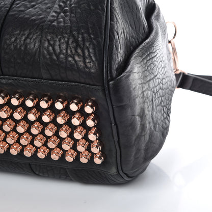 Alexander Wang Pebbled Lambskin Rocco Black Rose Gold Hardware 14 of 15