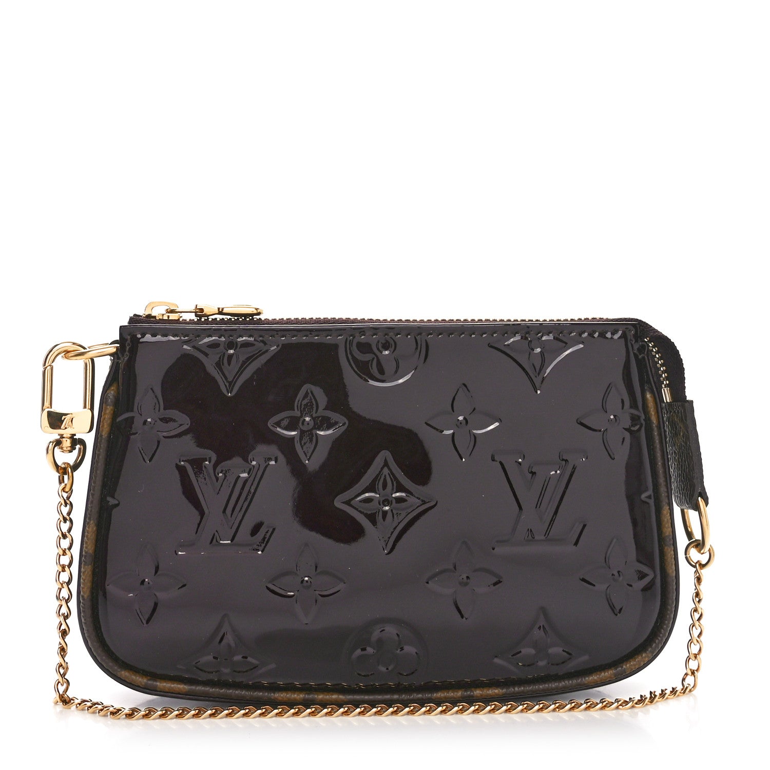 Louis Vuitton Vernis Monogram Mini Pochette Accessories Amarante 1 of 8
