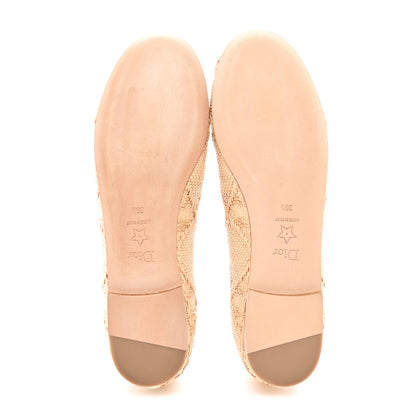 Christian Dior Raffia Cannage Ballet Flat 36.5 Straw 5 of 9