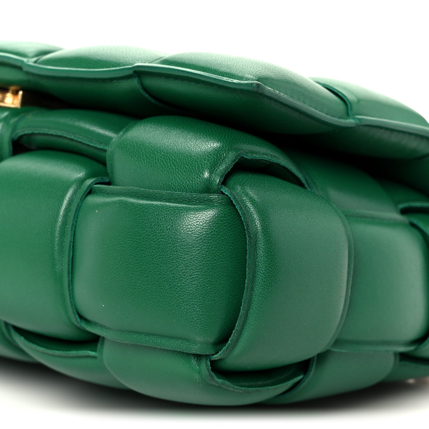 Bottega Veneta Lambskin Maxi Intreccio Padded Chain Cassette Crossbody Bag Racing Green 12 of 12