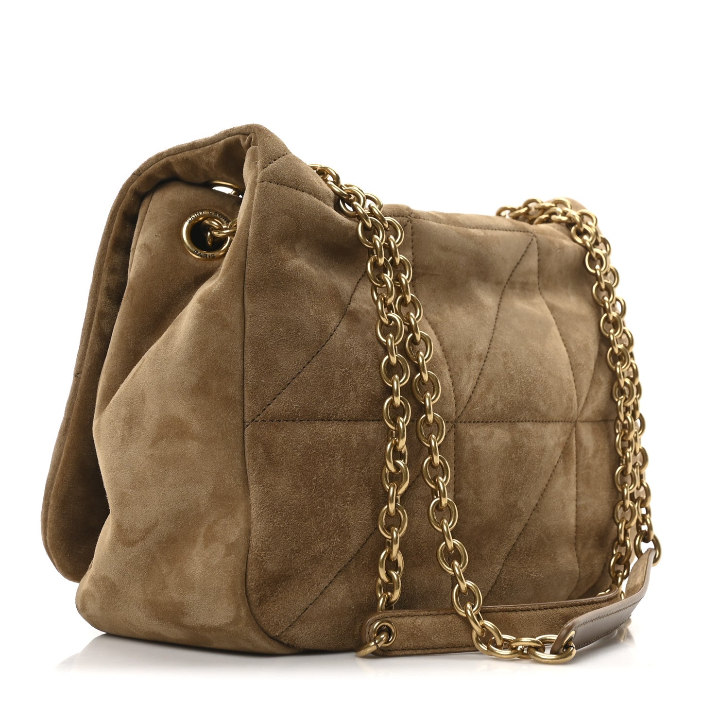 Suede Matelasse Monogram Medium Jamie 4.3 Golden Leaf