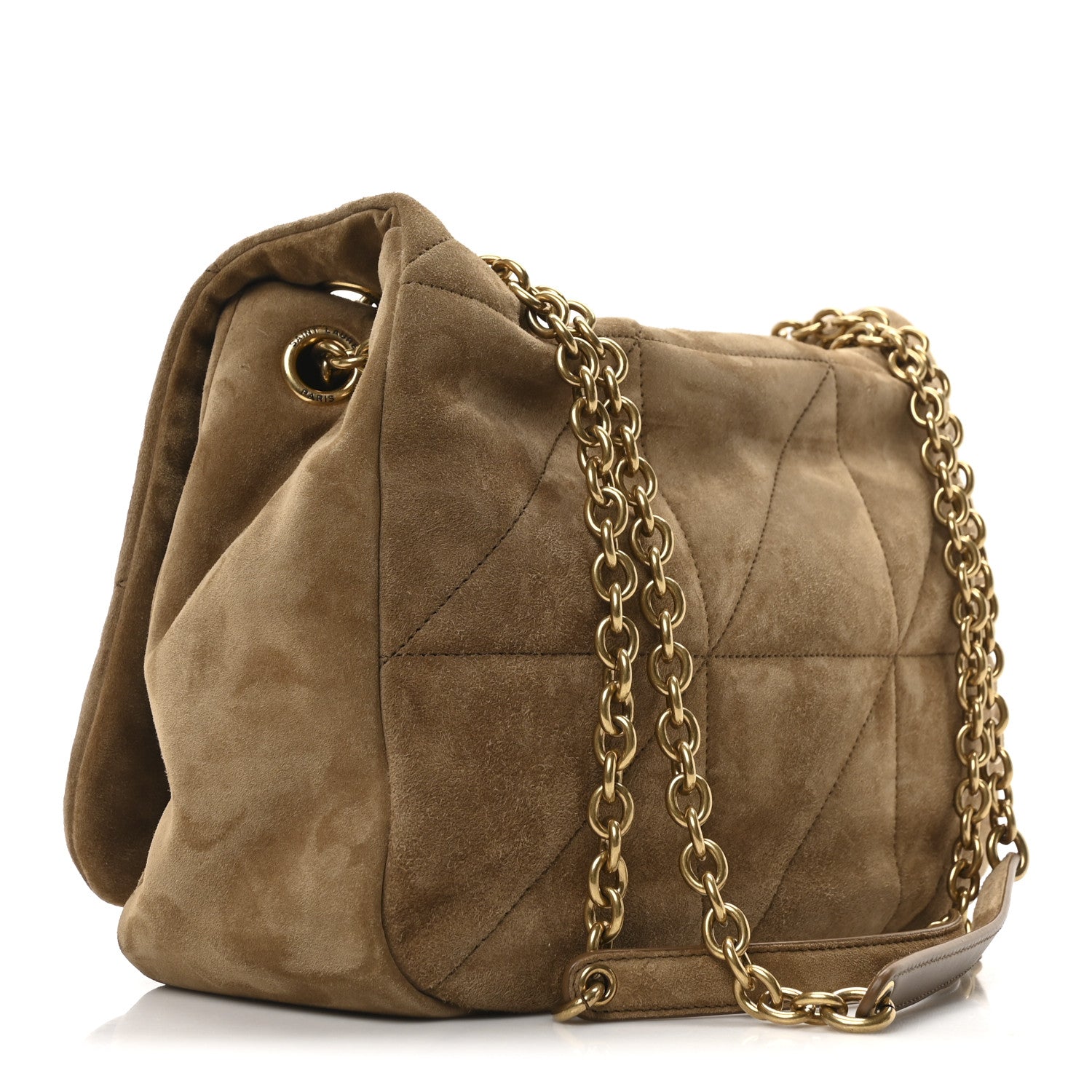 Saint Laurent Suede Matelasse Monogram Medium Jamie 4.3 Golden Leaf 3 of 10