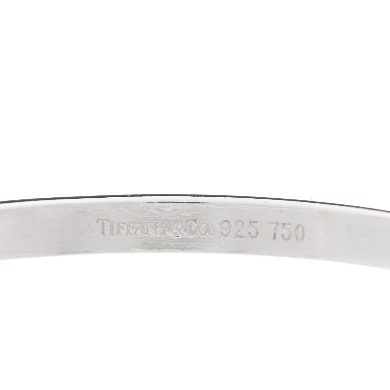 Tiffany Sterling Silver 18K Yellow Gold Hook Eye Bangle Bracelet 3 of 5