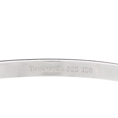Tiffany Sterling Silver 18K Yellow Gold Hook Eye Bangle Bracelet 3 of 5