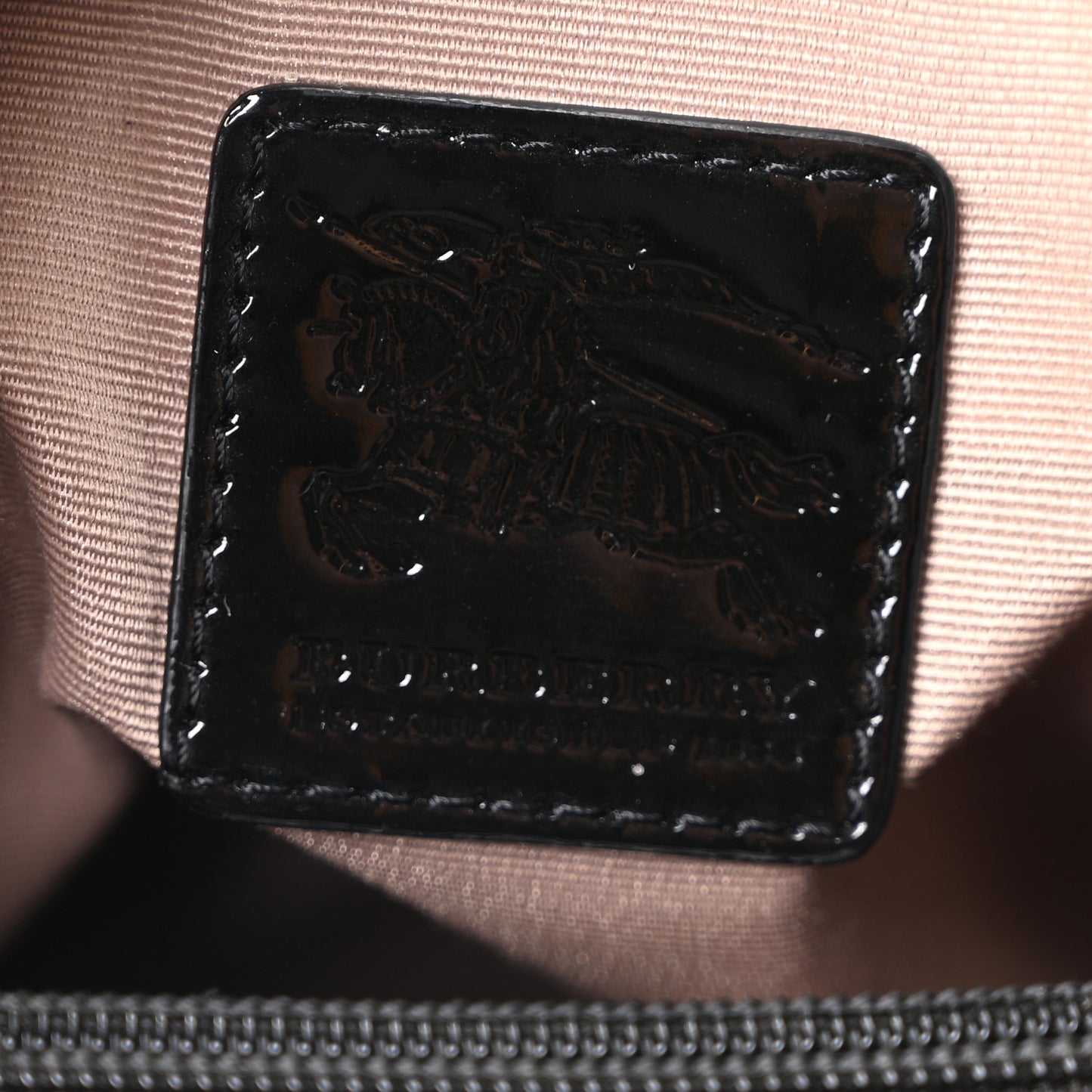 Supernova Check Patent Small Emmy Tote Black