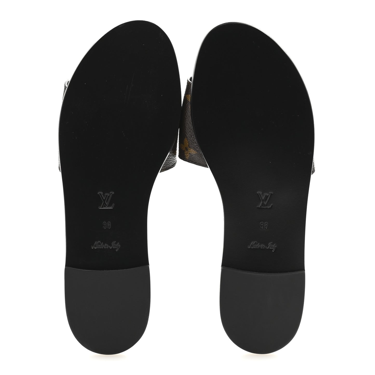 Patent Monogram Lock It Flat Mules 38