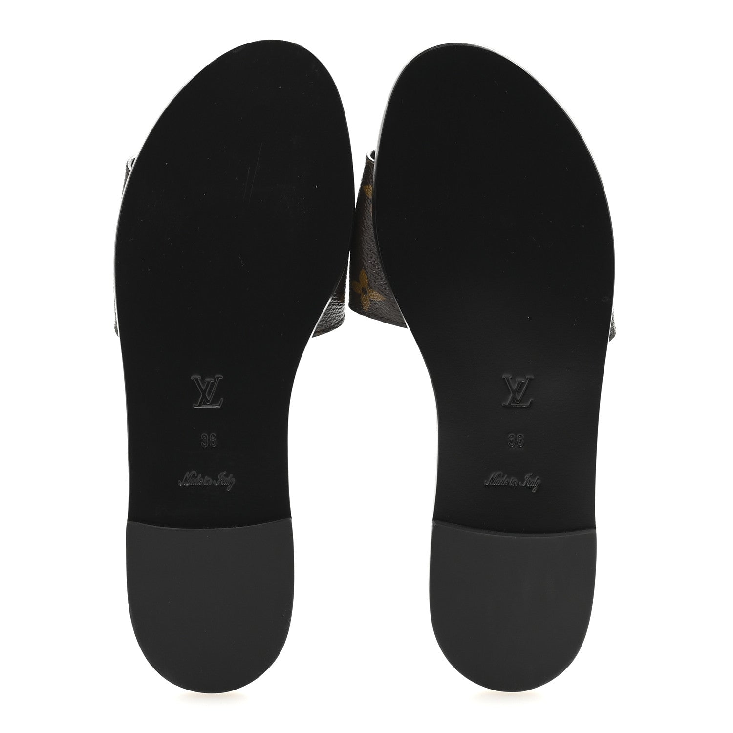 Louis Vuitton Patent Monogram Lock It Flat Mules 38 6 of 10