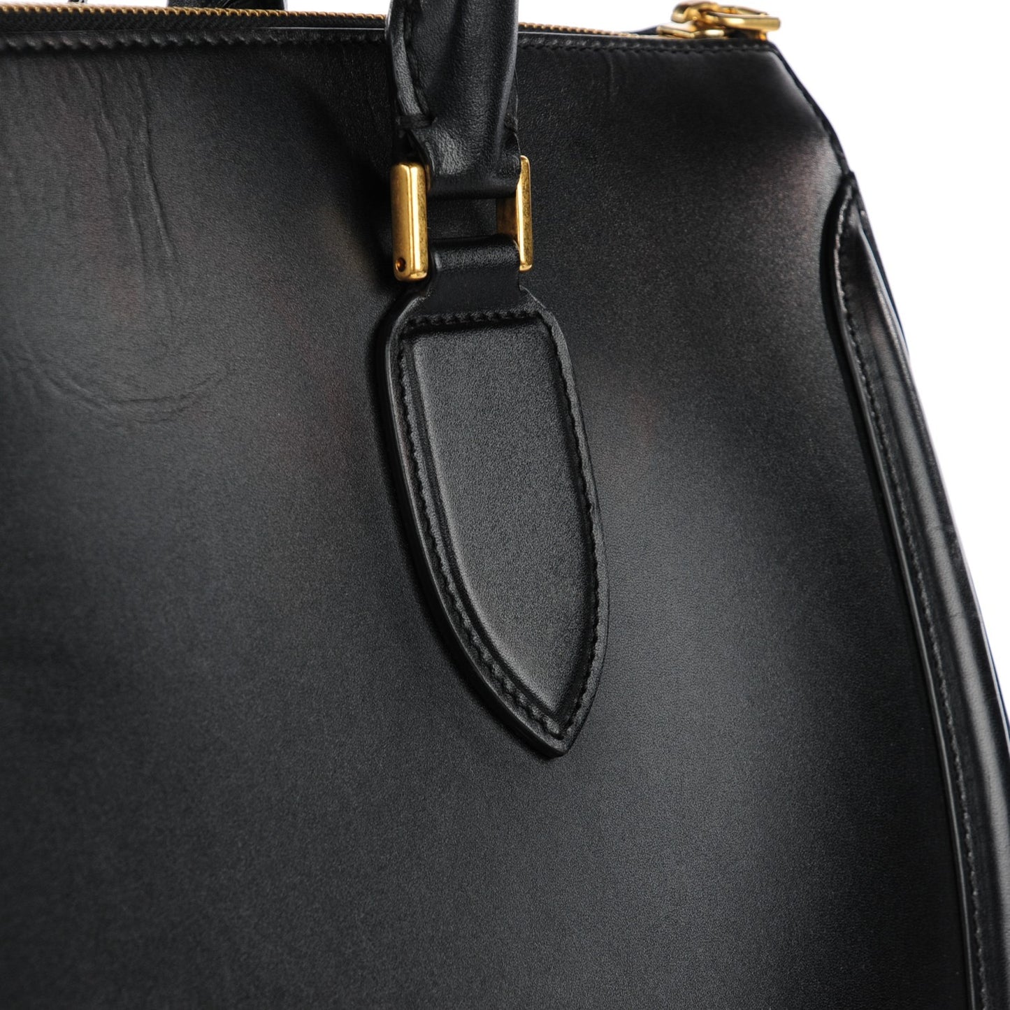 Calfskin Zip Up Heroine Tote Black