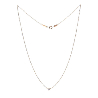 Tiffany 18K Yellow Gold Diamond .03ct Elsa Peretti Diamonds by the Yard Pendant Necklace 3 of 6
