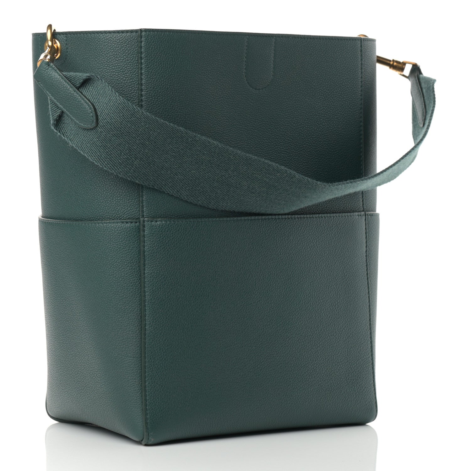 Celine Soft Grained Calfskin Sangle Bucket Bag Amazone 3 of 12