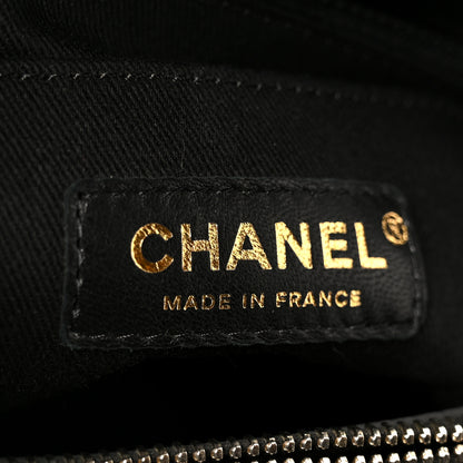 Chanel Grained Calfskin Small Neo Executive Shopper Tote Dark Blue Black 6 of 10